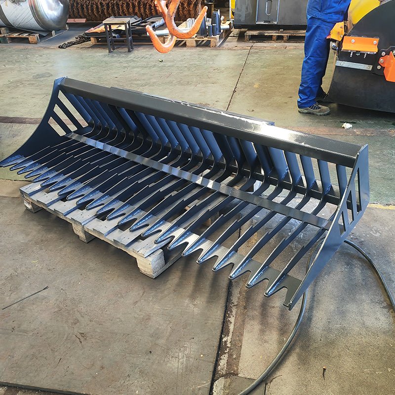 HCN Skid Steer Skeleton Rock Bucket for CAT Bobcat loaders