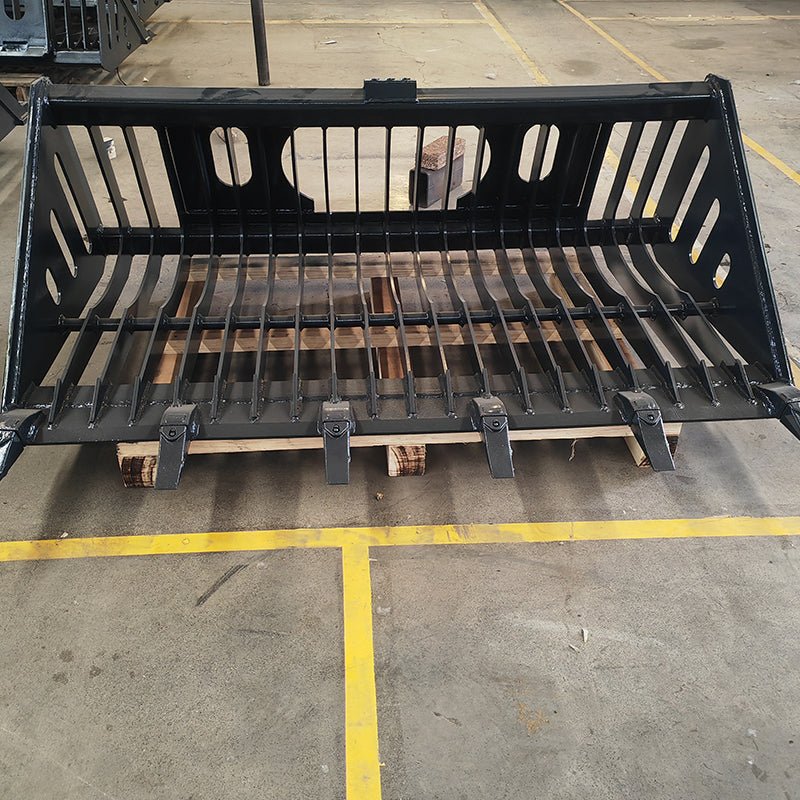 HCN Skid Steer Skeleton Rock Bucket for CAT Bobcat loaders