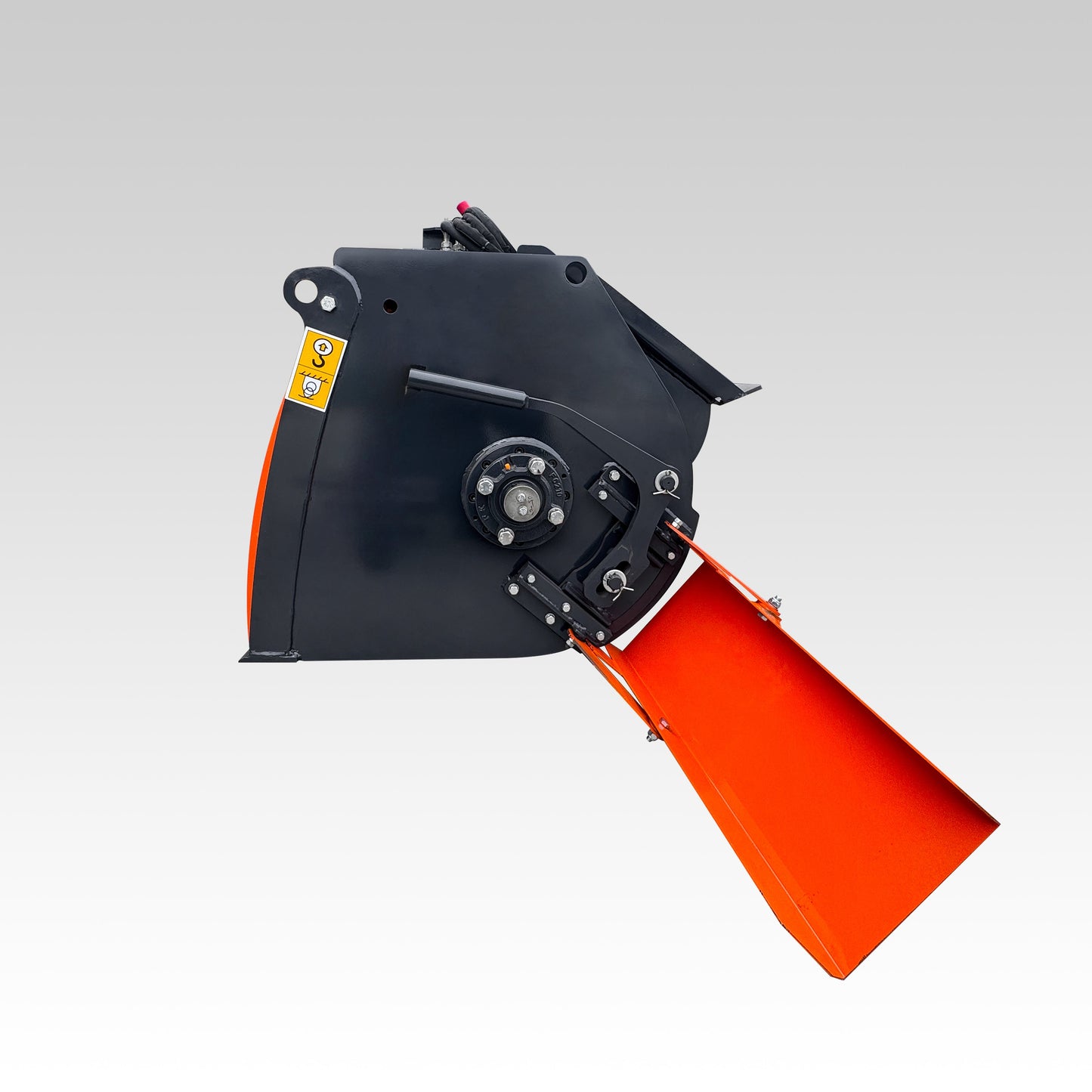 HCN Skid Steer 14-21 Cu.ft Capacity Concrete Mixer Bucket, Side/front Chute Dispenser