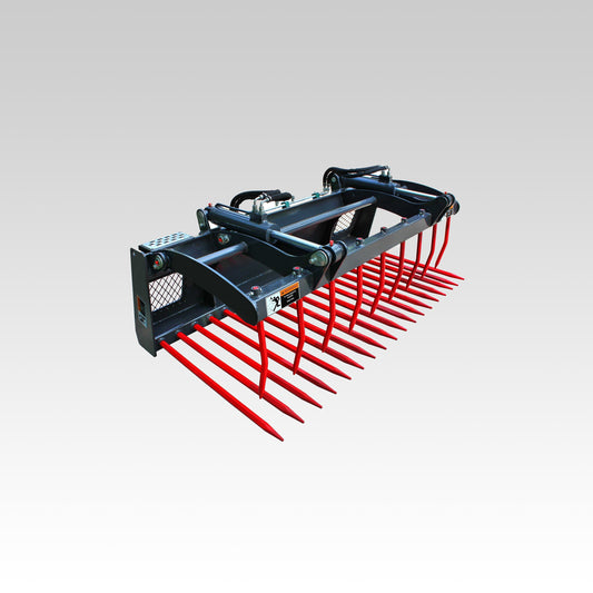 Beyondtech FieldForge™ — The skid steer agricultural fork that Lets Cat, Bobcat, and Kubota Loaders Grab, Gather, and Move Almost Anything on the Farm, in the Forest, and Around the Jobsite