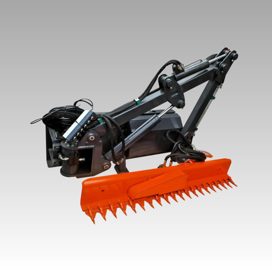 HCN Skid Steer Hedgerow Trimmer: A Professional Hedge Cutting Attachment for Roadside Vegetation, Green Belts, Landscaping, and Municipal Maintenance
