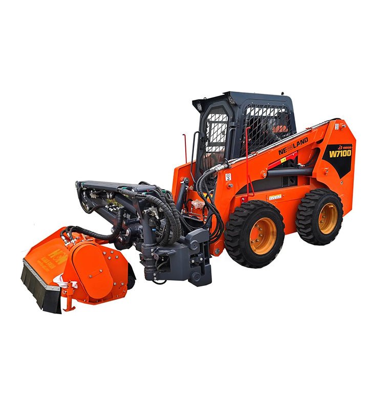 HCN Skid Steer 78" Boom Mower, 5 Mower Head Options, Multi-joint, 30° Deflection, 15 ft. Arm, Maintenance-free lubrication