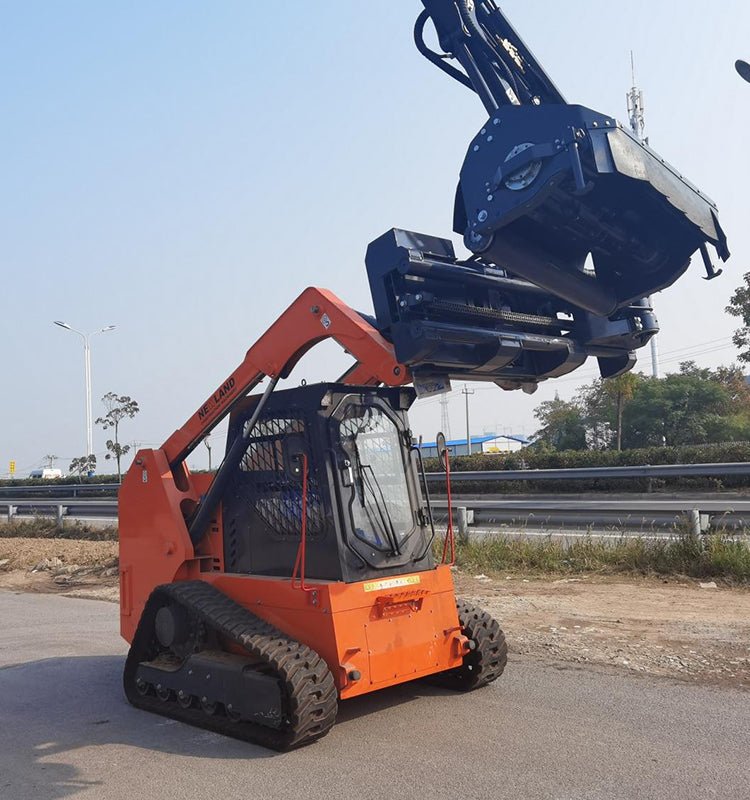 HCN Skid Steer 78" Boom Mower, 5 Mower Head Options, Multi-joint, 30° Deflection, 15 ft. Arm, Maintenance-free lubrication