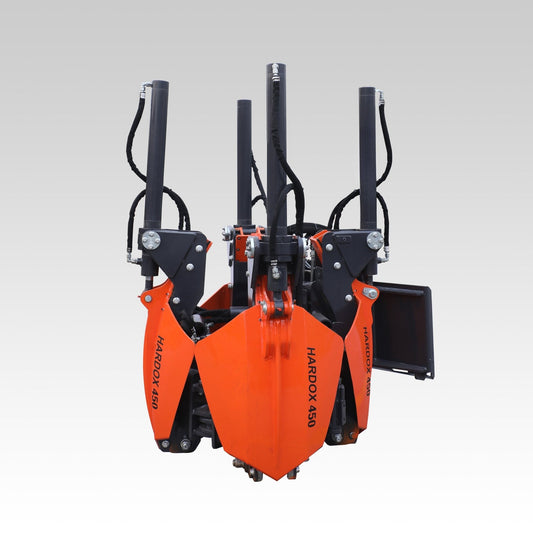 HCN Skid Steer Tree Spade, 33"-45" Root Ball Diameter, 4 HARDOX steel blades