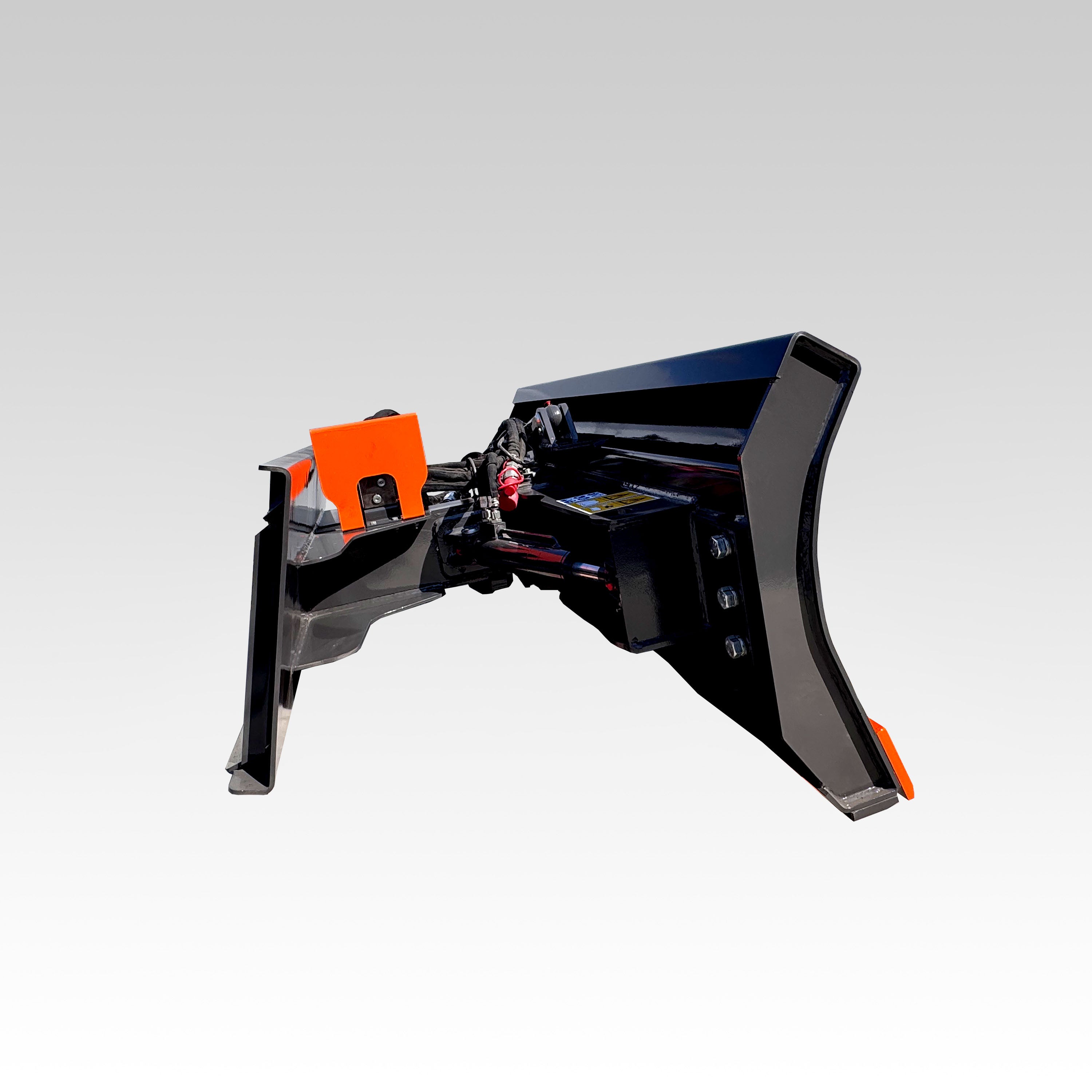 HCN Skid Steer Dozer Blade, 30° Hydraulic Angling, Depth Shoes