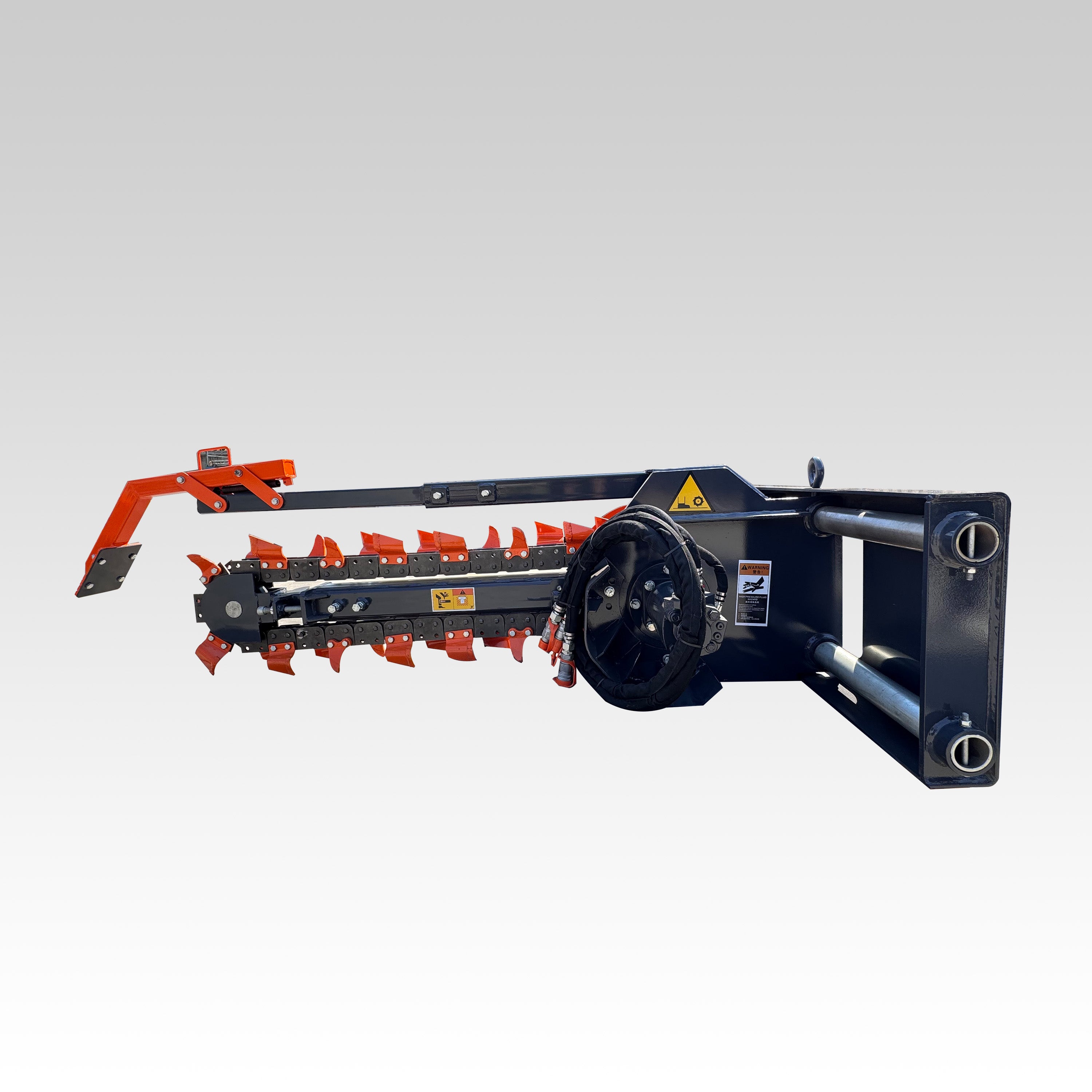 HCN Skid Steer Trencher, Side Discharge Auger, Hydraulic or Manual