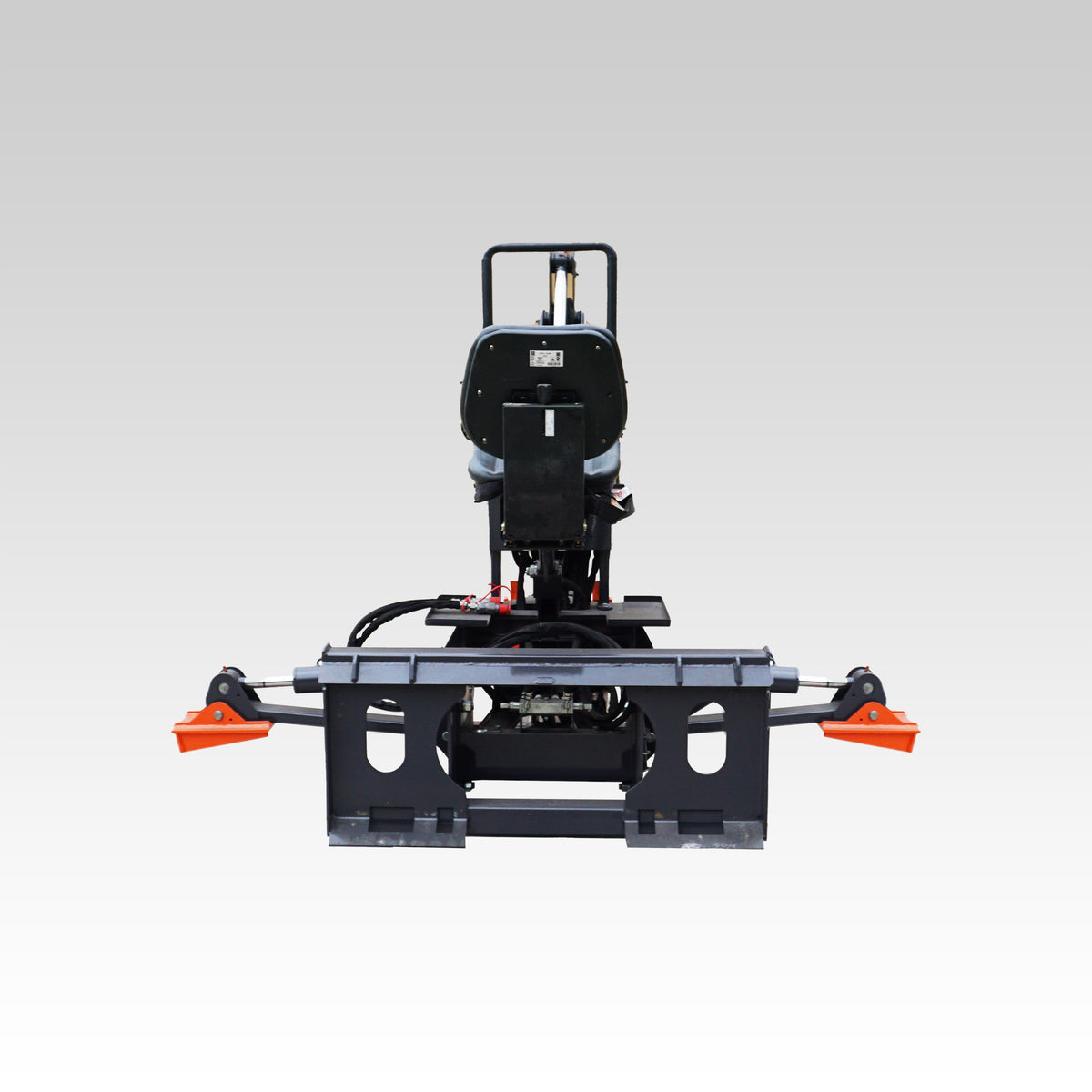 HCN Skid Steer Backhoe Digger Attachment, Dual Hydraulic Cylinder Swing, Foldable Stabilizers, Heavy-Duty Teeth, Multiple Bucket Options for Excavation