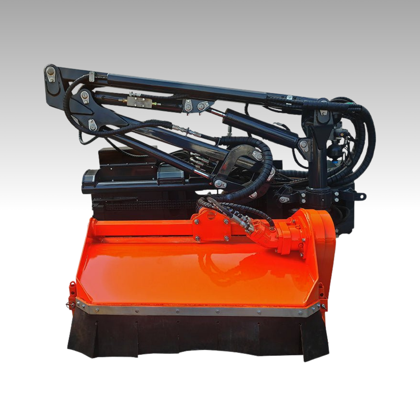 HCN Skid Steer 78" Boom Mower, 5 Mower Head Options, Multi-joint, 30° Deflection, 15 ft. Arm, Maintenance-free lubrication