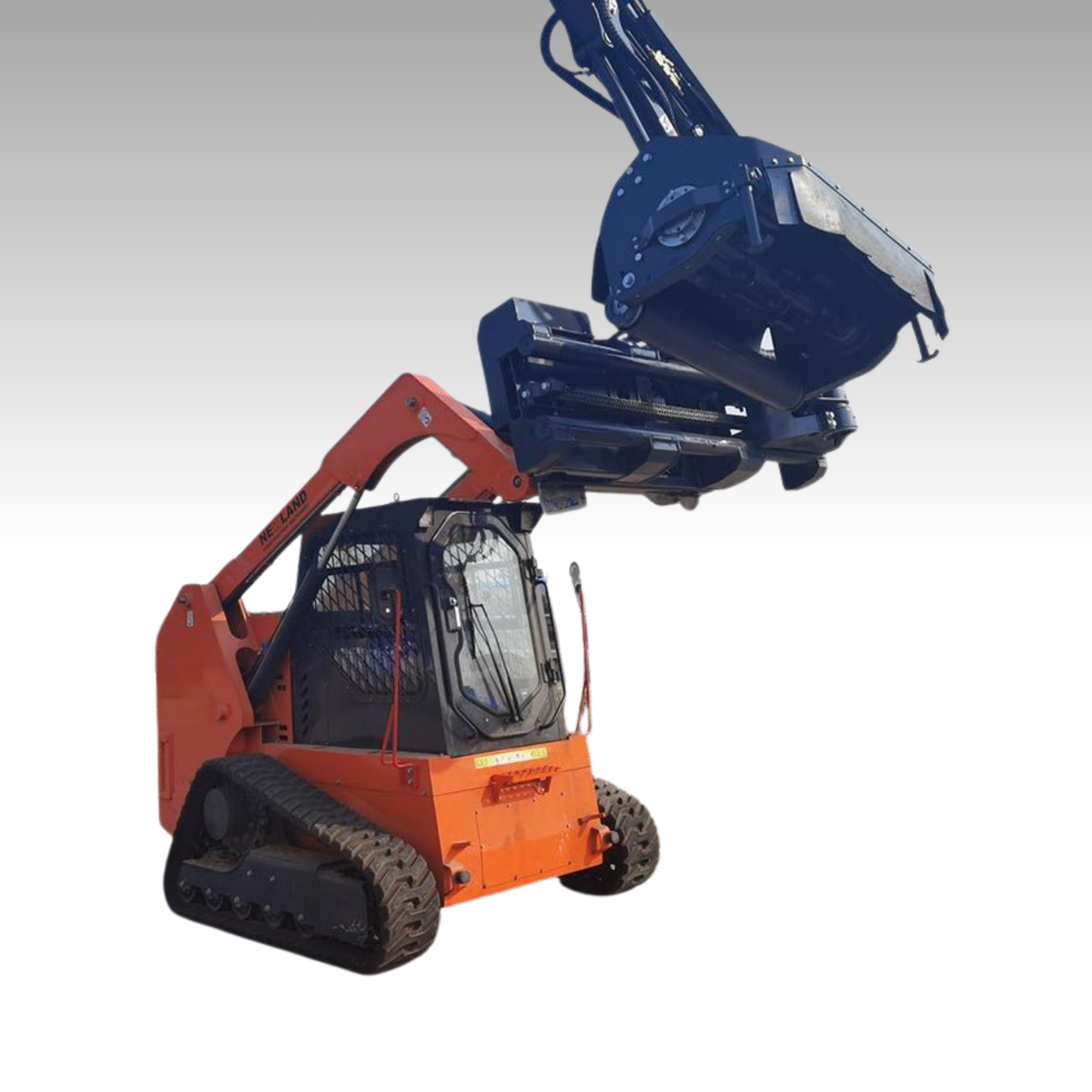 HCN Skid Steer 78" Boom Mower, 5 Mower Head Options, Multi-joint, 30° Deflection, 15 ft. Arm, Maintenance-free lubrication