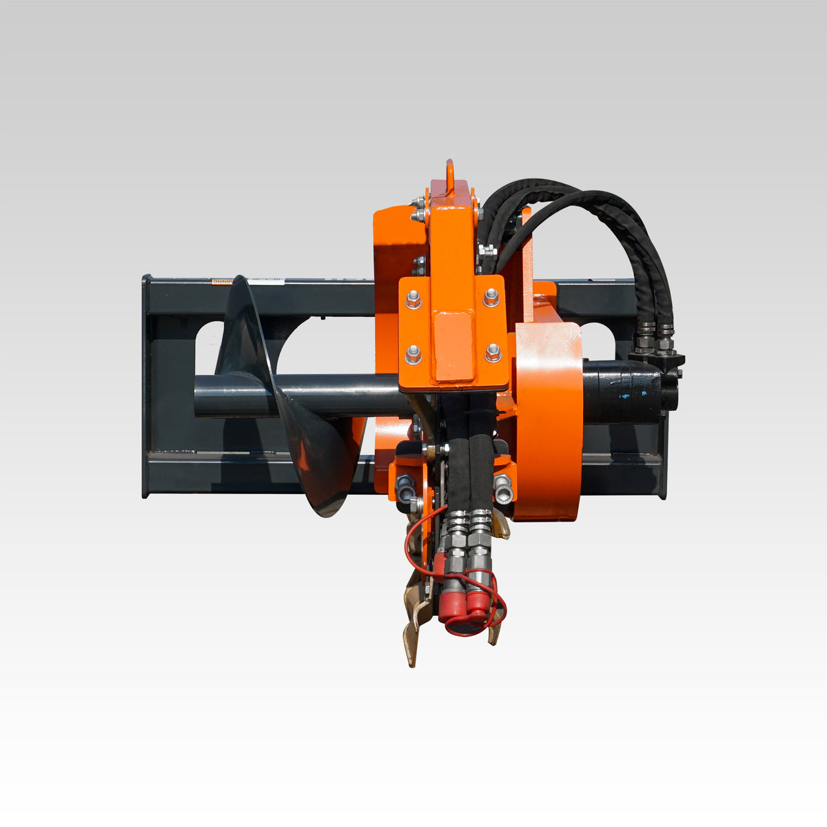 HCN Skid Steer Trencher, Side Discharge Auger, Hydraulic or Manual Side-Shift, Tungsten Teeth