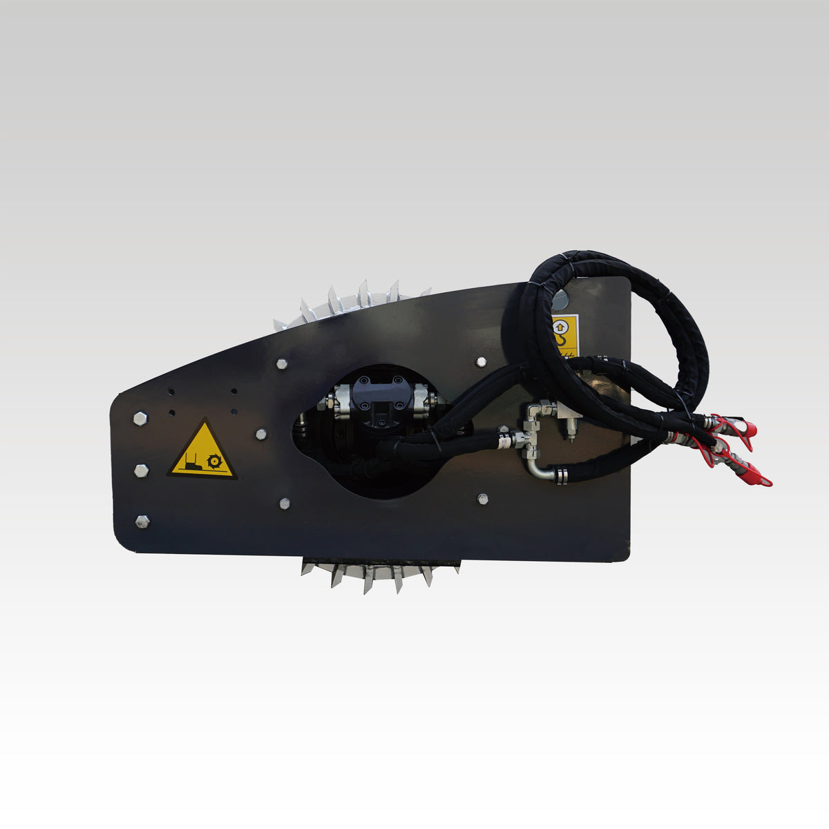 HCN Skid Steer Vibratory Ice Breaker Attachment, Two-Damping Roller Design, Sharp Cross-Pattern Blades, Environmentally Friendly De-Icing Solution
