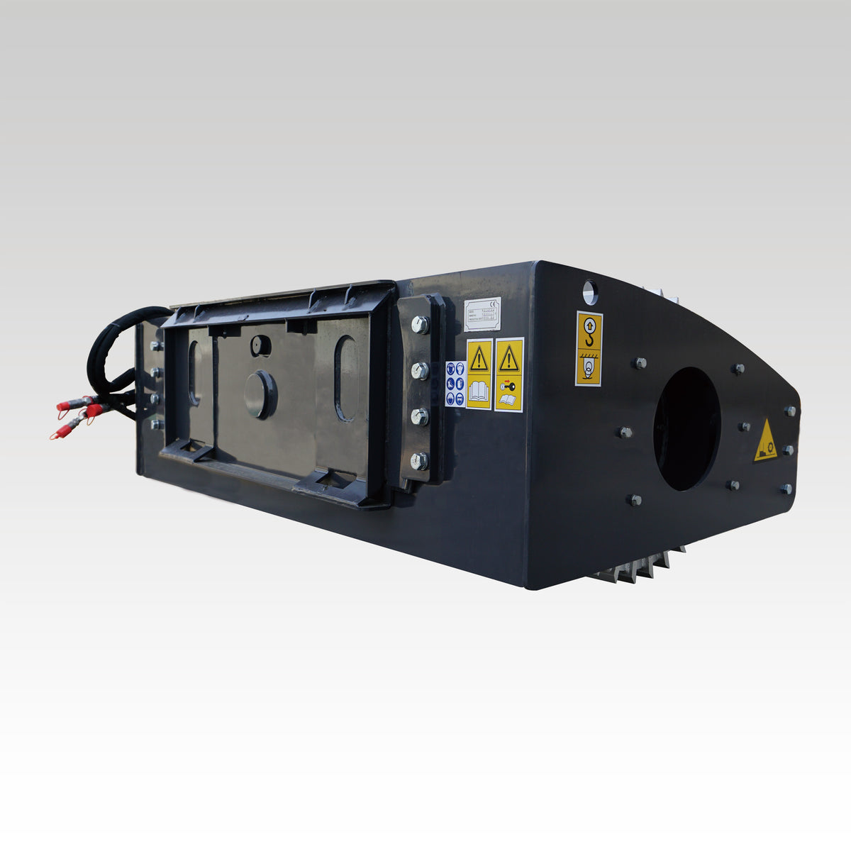 HCN Skid Steer Vibratory Ice Breaker Attachment, Two-Damping Roller Design, Sharp Cross-Pattern Blades, Environmentally Friendly De-Icing Solution