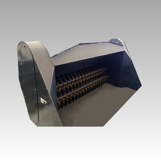 HCN Wheel Loader Breaking And Sieving Bucket, 31 - 88 cu ft Flush Hopper Capacity, for 2 - 5T loader