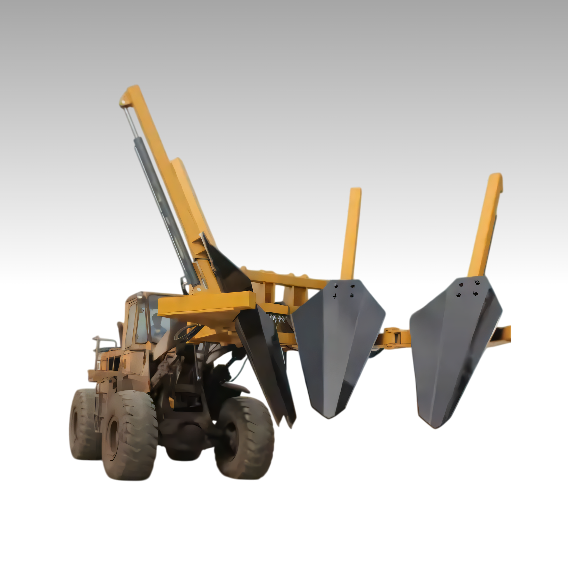 HCN wheel loader 4 Blade tree spade for CAT Bobcat loaders